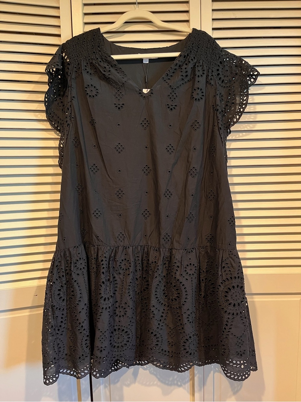 🖤🖤🖤 Chico's Black Eyelet Mini Dress - NWT!  LBD for Summer!